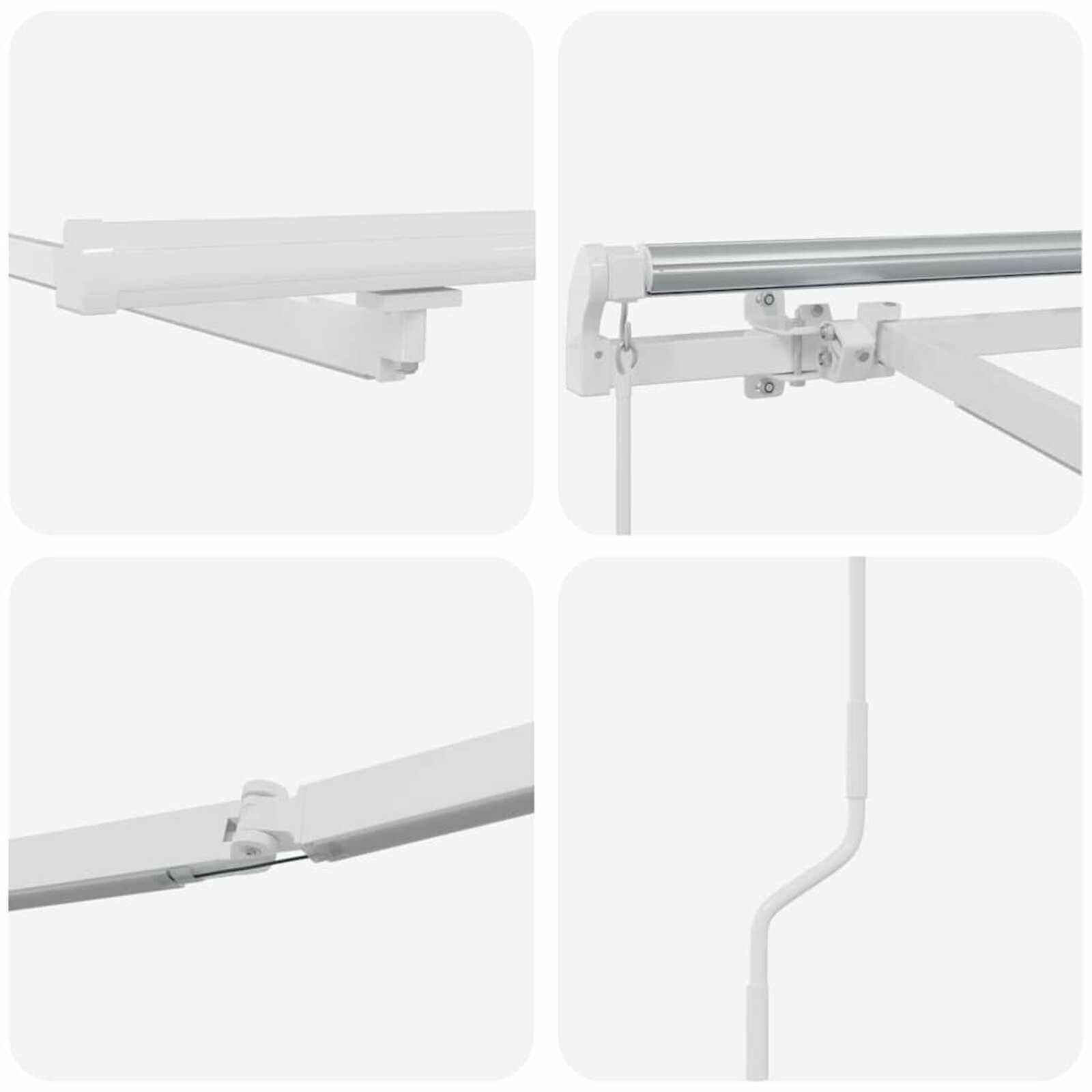 Markies met Handmatig Wit 3 x 2,5 m Metaal