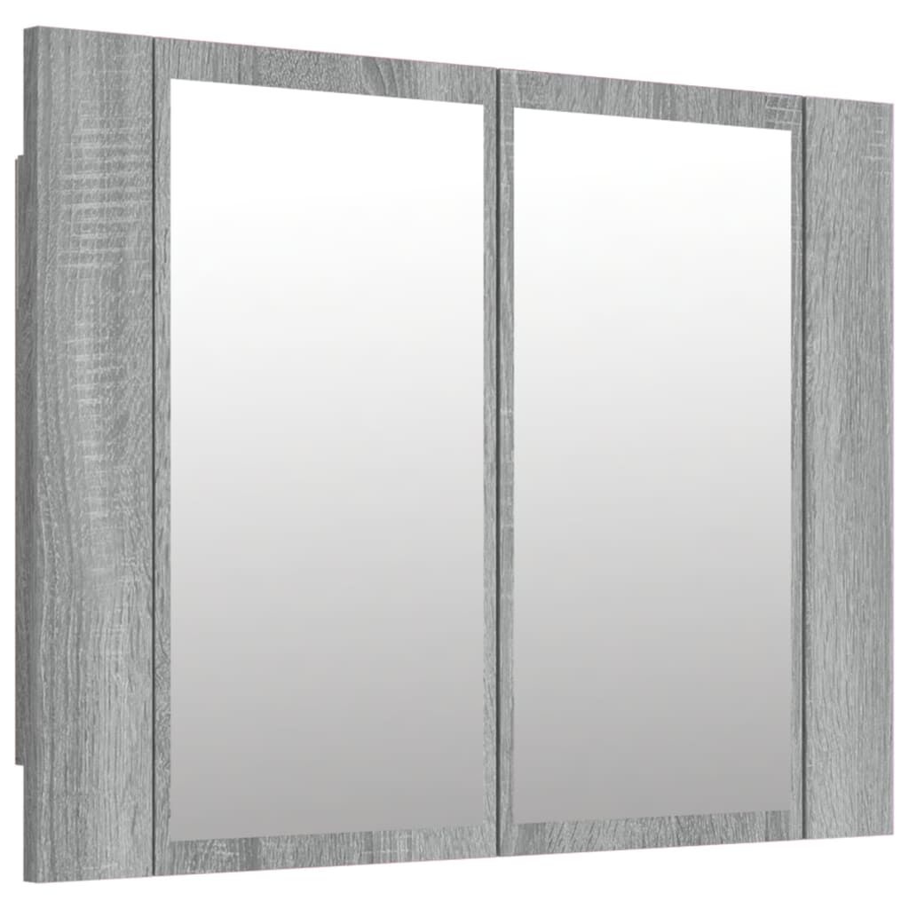 Spiegelkast LED Grijs Sonoma Eiken 60cm - 60% Korting!