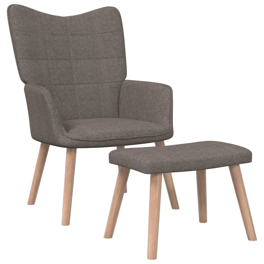 Relaxstoel met Voetenbank Taupe - 40% Korting! (Zo Goed Als Nieuw)