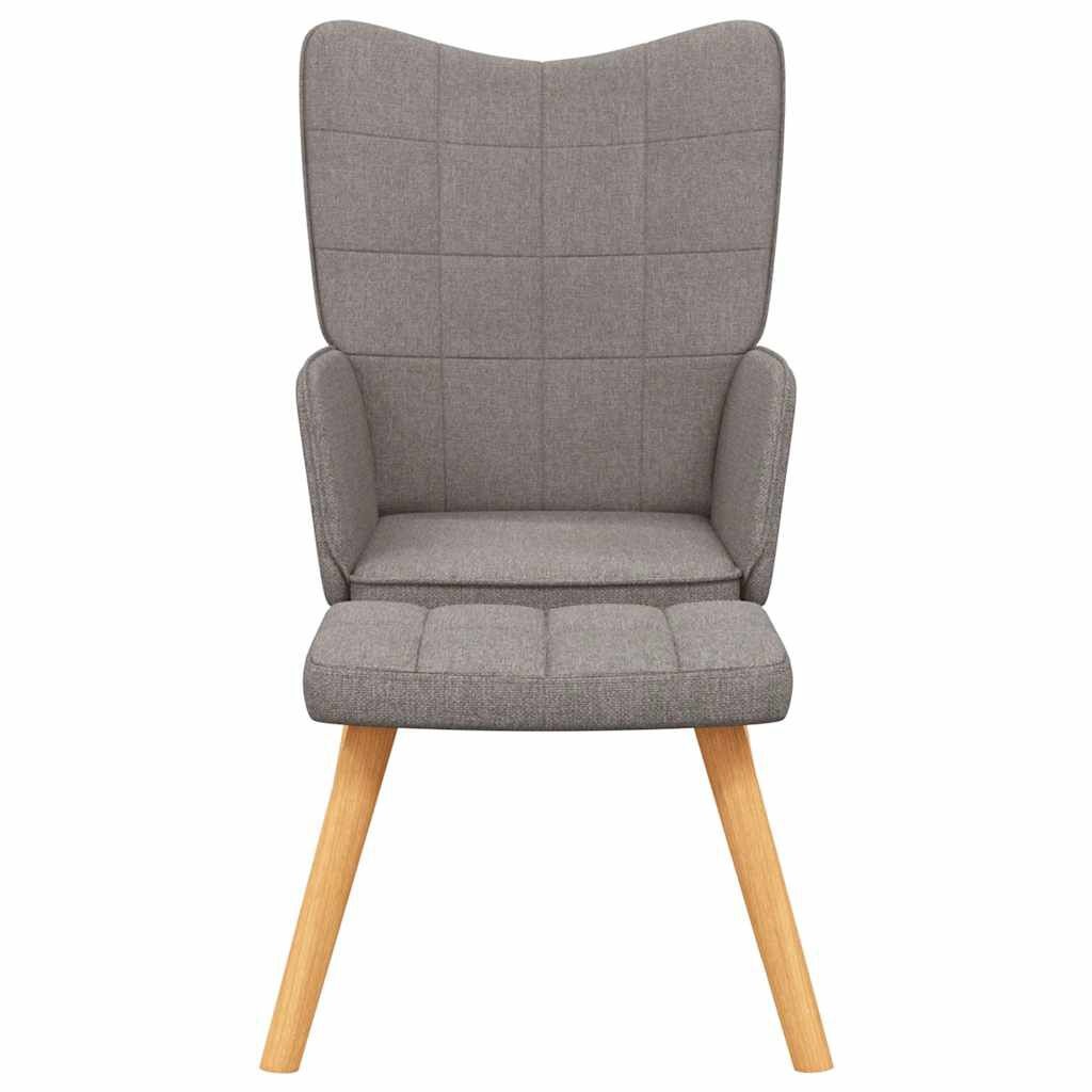 Relaxstoel met Voetenbank Taupe - 40% Korting! (Zo Goed Als Nieuw)