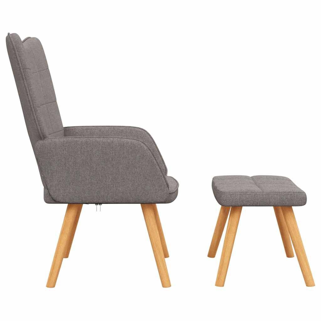 Relaxstoel met Voetenbank Taupe - 40% Korting! (Zo Goed Als Nieuw)
