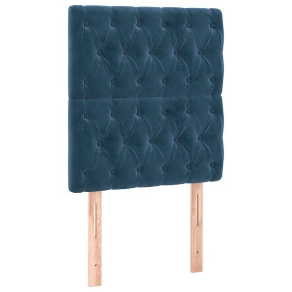 2x Donkerblauw Fluweel Hoofdbord 80cm - 40% Korting!