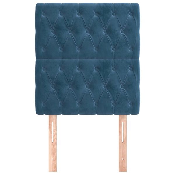 2x Donkerblauw Fluweel Hoofdbord 80cm - 40% Korting!