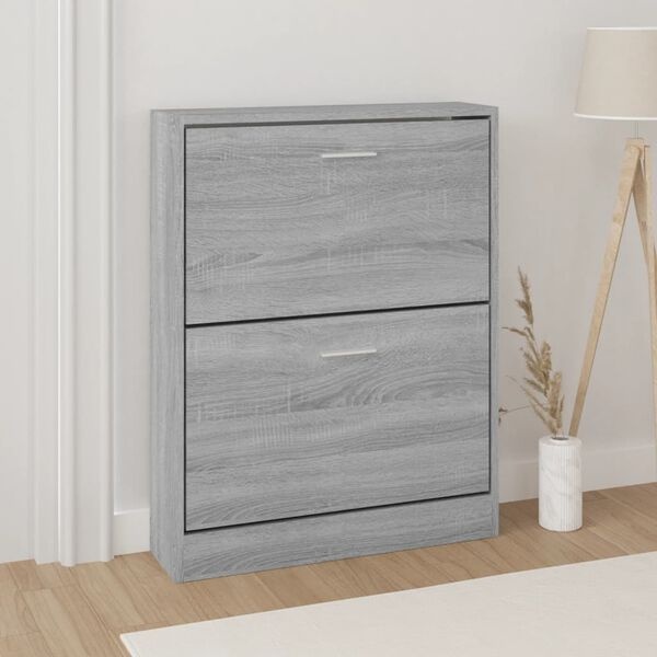 vidaXL Schoenenkast Grijs Sonoma 59x17x81cm - 40% Korting!