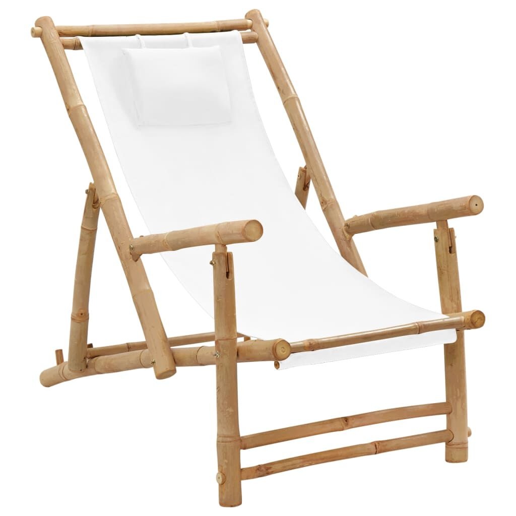 Terrasstoel Bamboe Crèmewit - 40% Korting! (Retour)