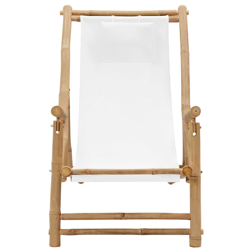 Terrasstoel Bamboe Crèmewit - 40% Korting! (Retour)
