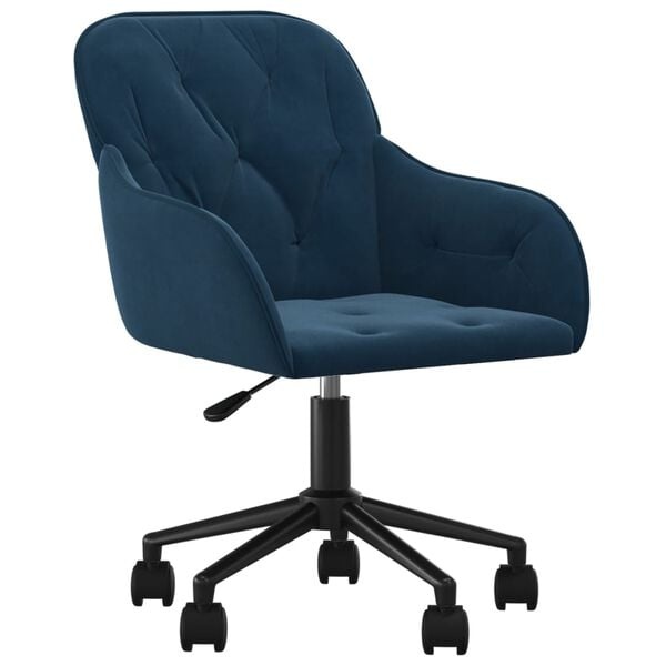 VidaXL Draaibare Kantoorstoel Fluweel Blauw -40%