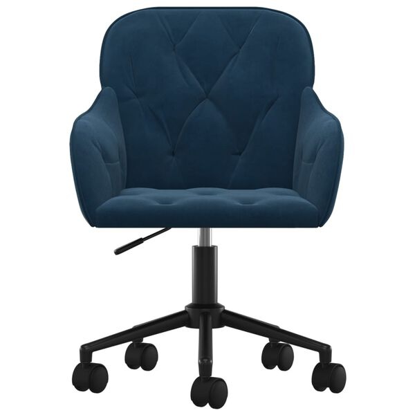 VidaXL Draaibare Kantoorstoel Fluweel Blauw -40%
