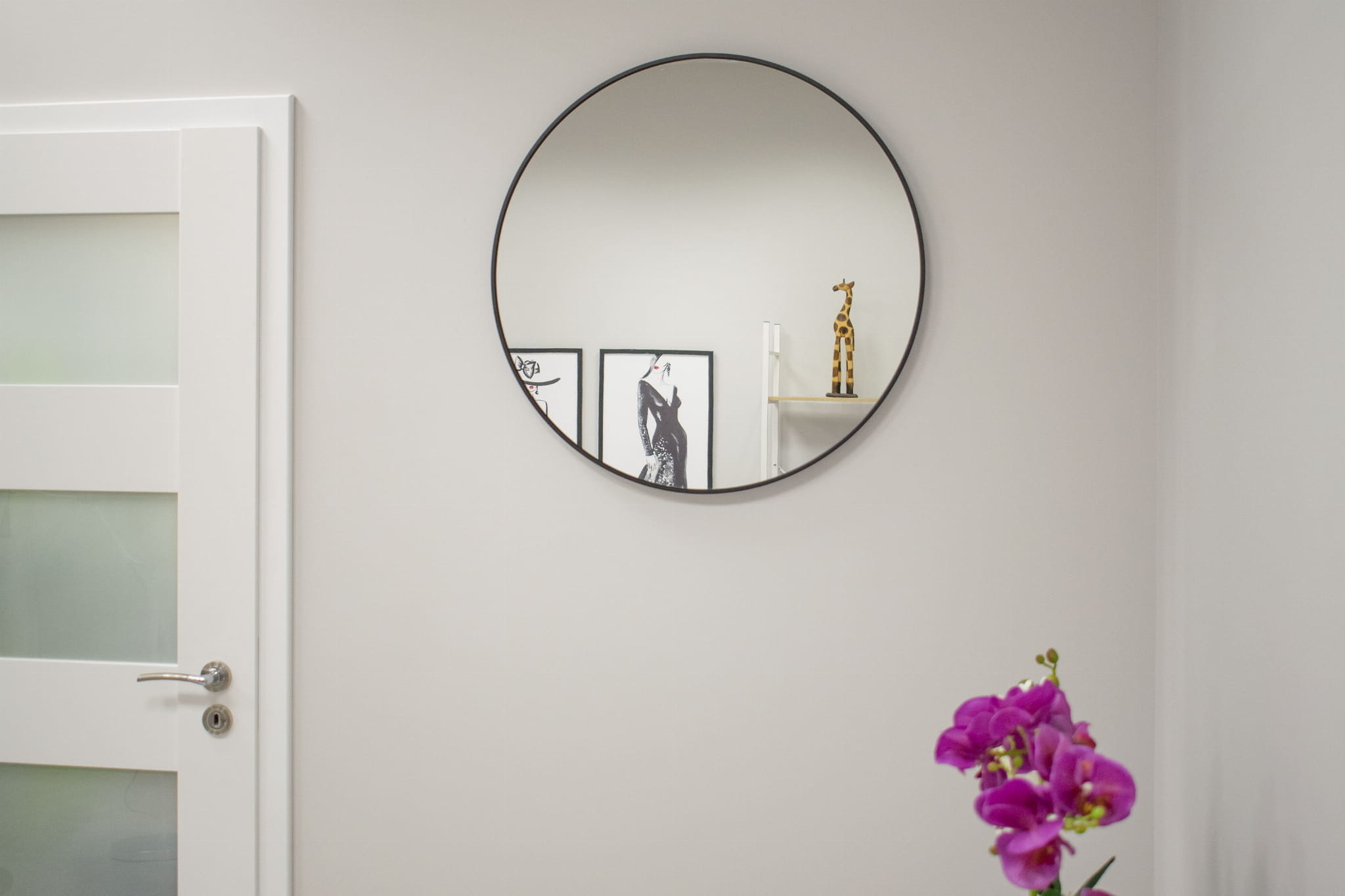 Ronde Spiegel Zwart Ø80cm - Retourdeal! 40% Korting