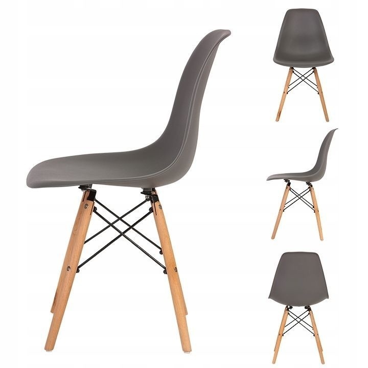 Eetkamerstoelen Set (4) Donkergrijs - 40% Korting!