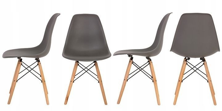 Eetkamerstoelen Set (4) Donkergrijs - 40% Korting!