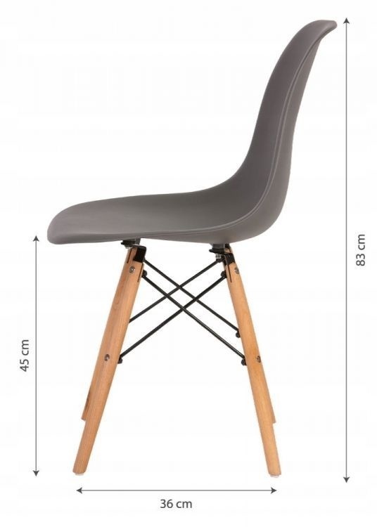 Eetkamerstoelen Set (4) Donkergrijs - 40% Korting!