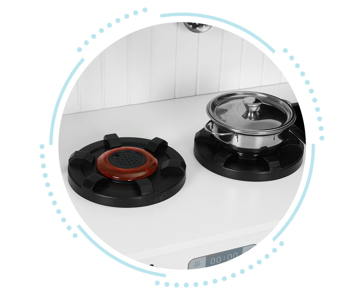 Kinderkeuken Wit Hout + Acc. - 89cm - 40% Korting!