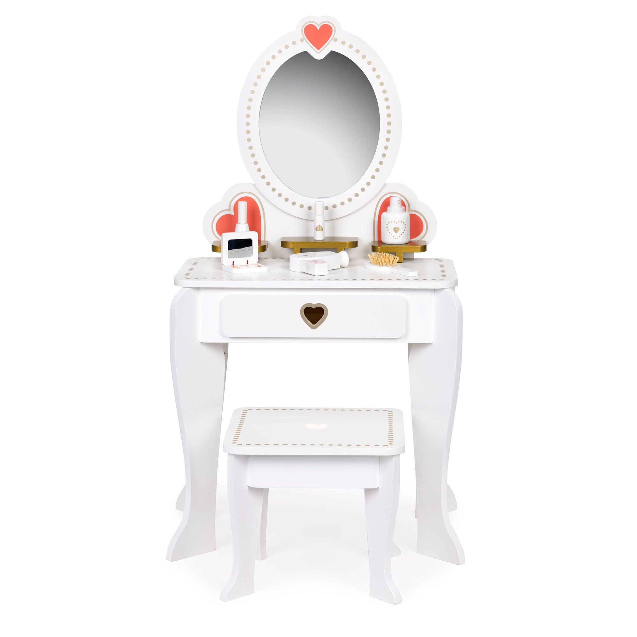 Kaptafel Kind Wit + Kruk & Spiegel - 40% Korting!