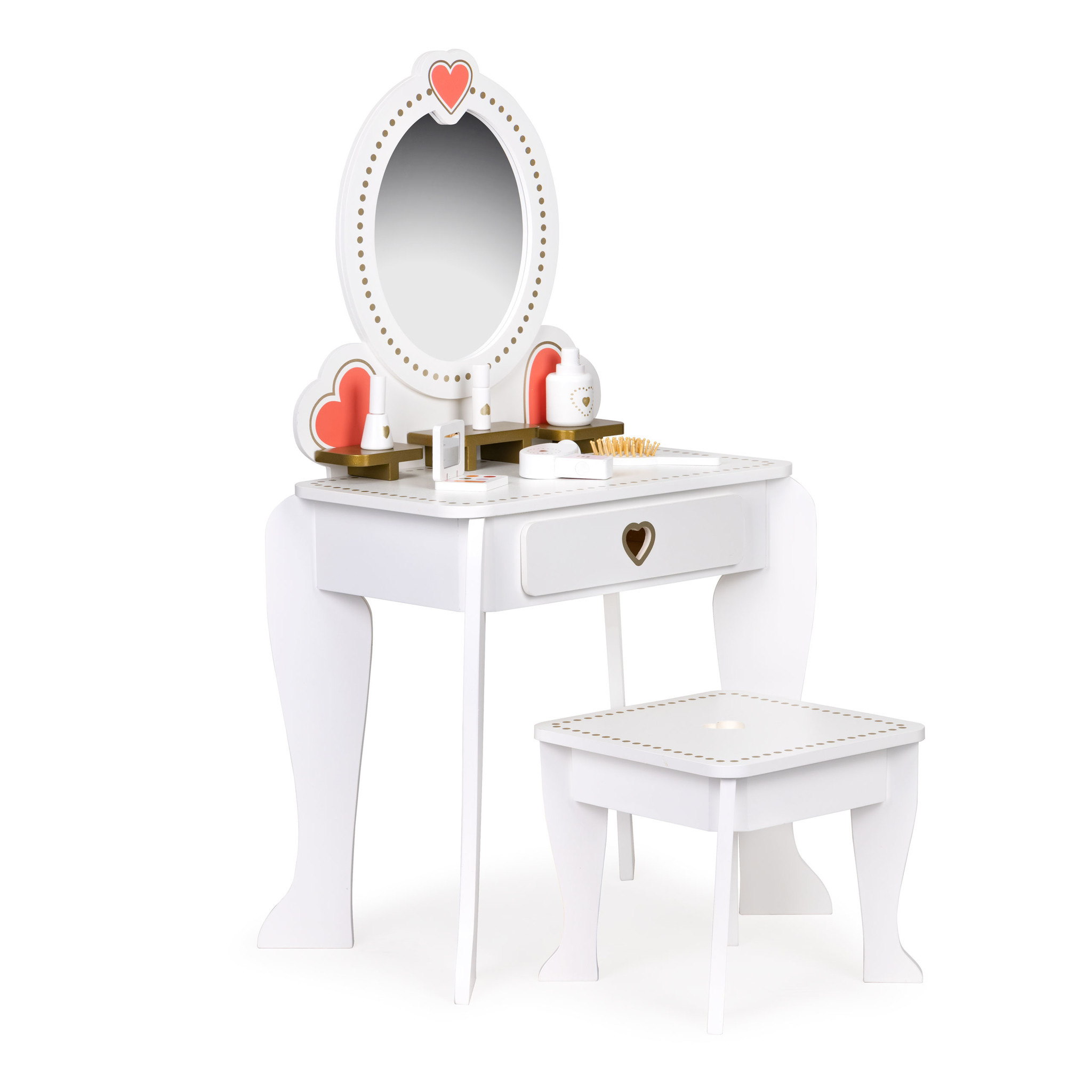 Kaptafel Kind Wit + Kruk & Spiegel - 40% Korting!