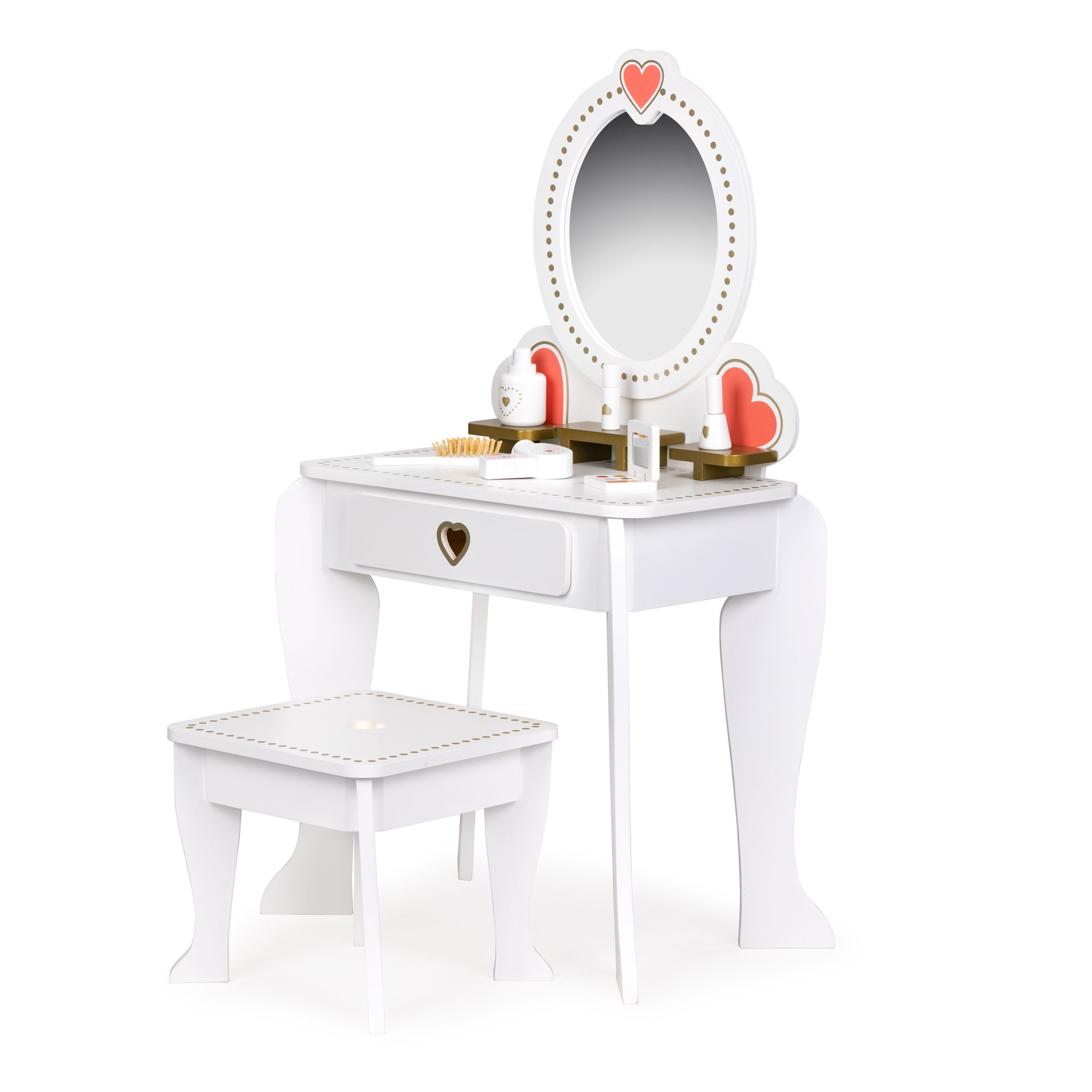 Kaptafel Kind Wit + Kruk & Spiegel - 40% Korting!