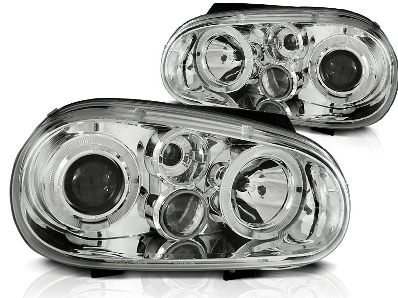 VW Golf 4 Angel Eyes Koplampen Chroom - 40% Korting!