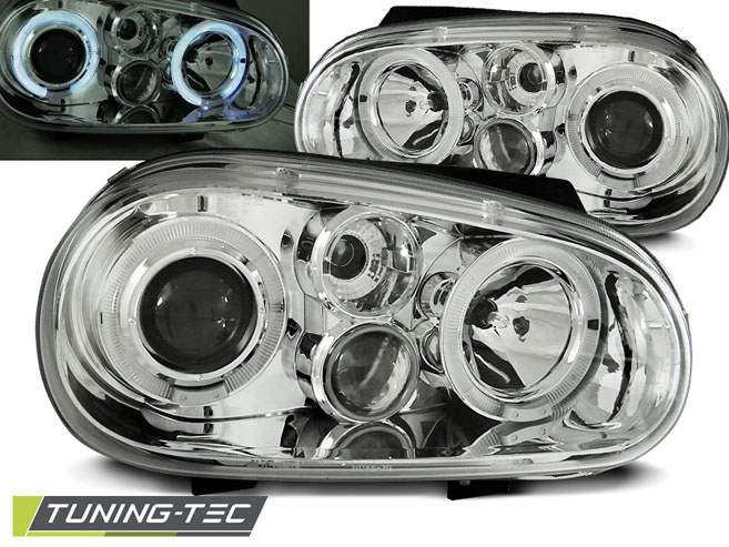 VW Golf 4 Angel Eyes Koplampen Chroom - 40% Korting!