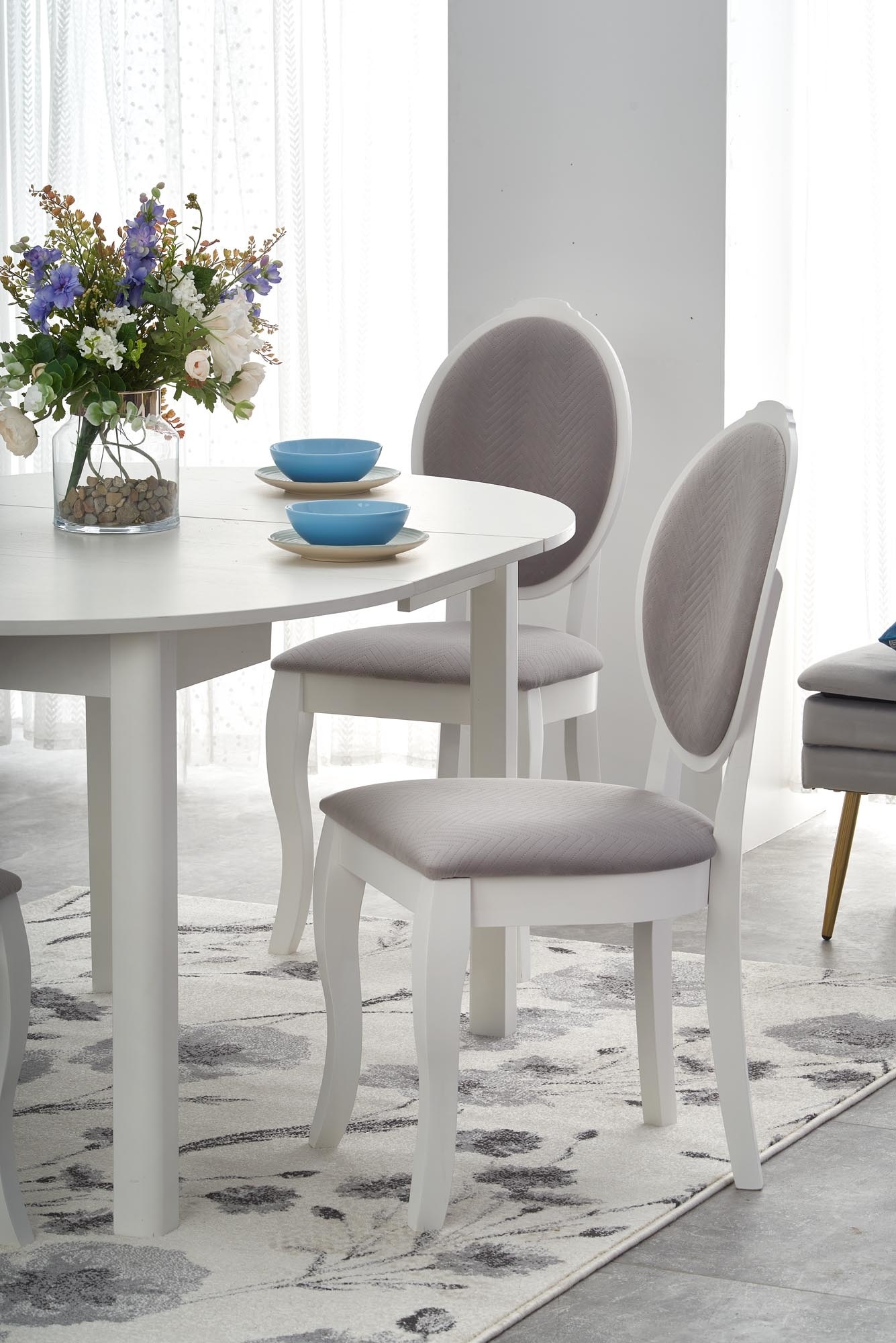 Uitschuifbare Eettafel RINGO - 6 pers. - Wit - 40% Korting!