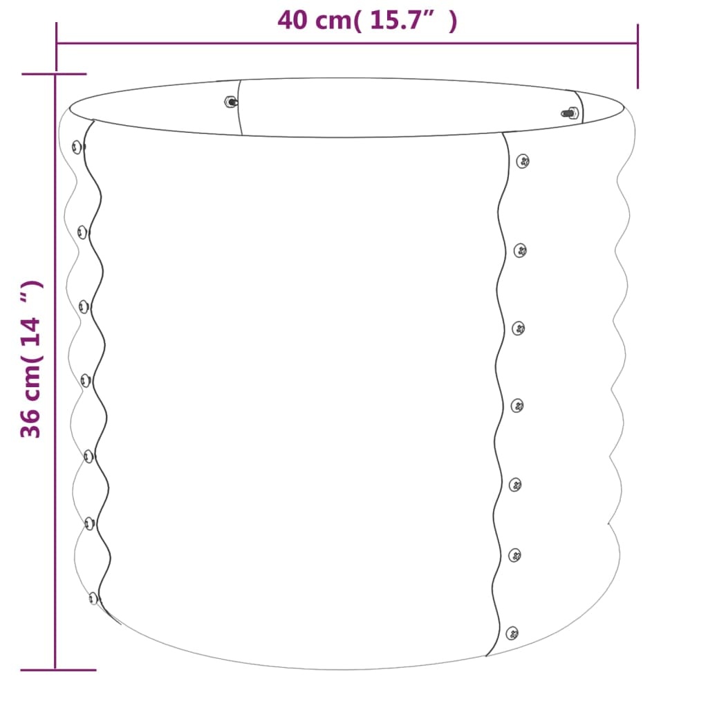 VidaXL Plantenbak Zilver 40x40x36cm - 46% Korting!