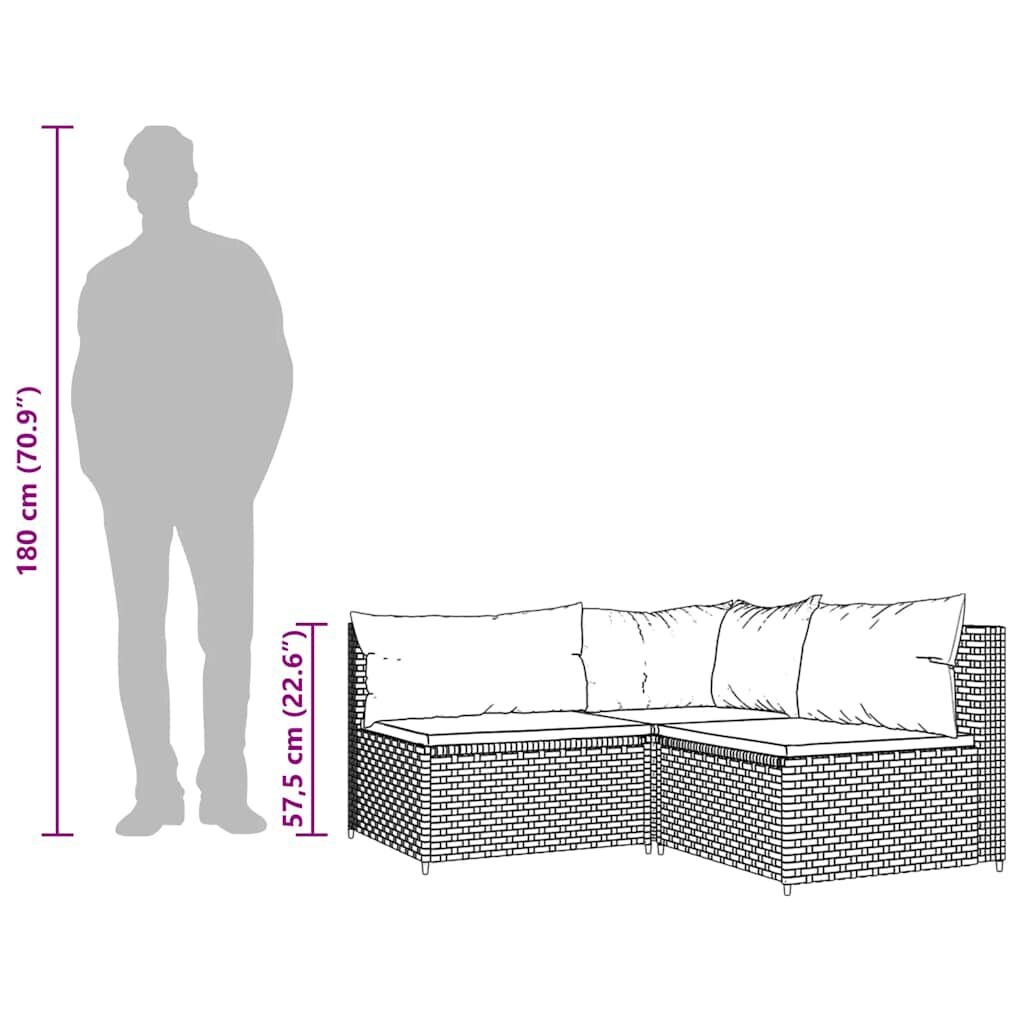 VidaXL Loungeset Grijs - 3-delig, incl. kussens - 46% Korting!