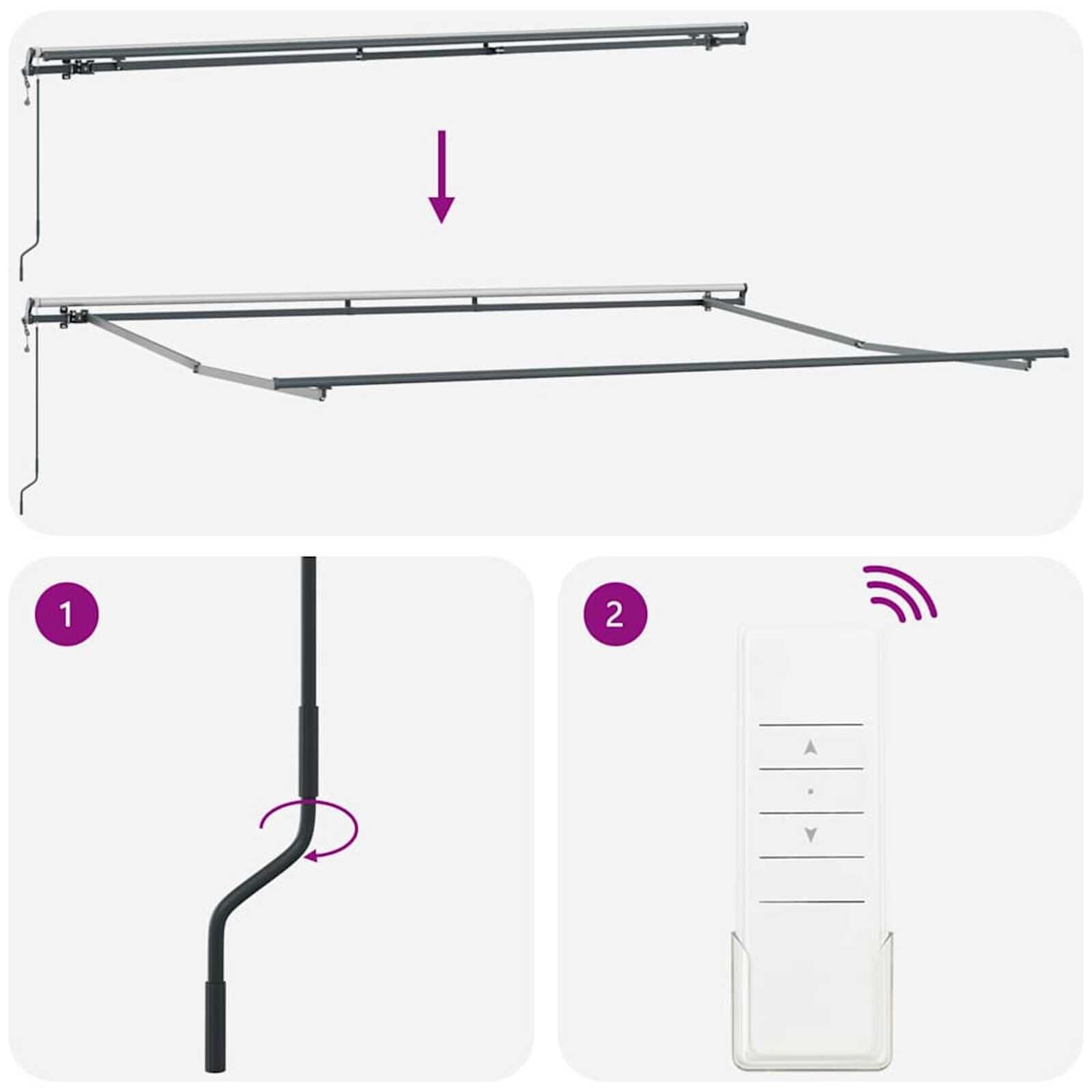 Markies Antraciet 4x3m Metaal - Handmatig - 40% Korting!
