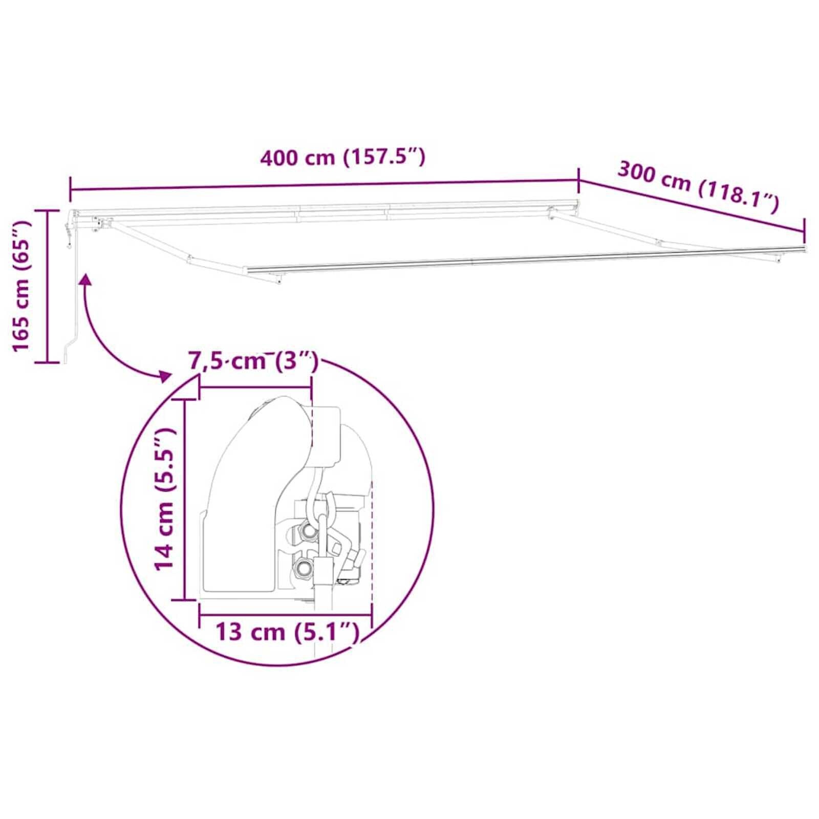 Markies Antraciet 4x3m Metaal - Handmatig - 40% Korting!