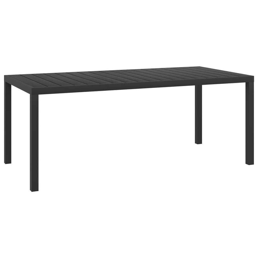 vidaXL Tuintafel 185cm Zwart - 40% Korting!
