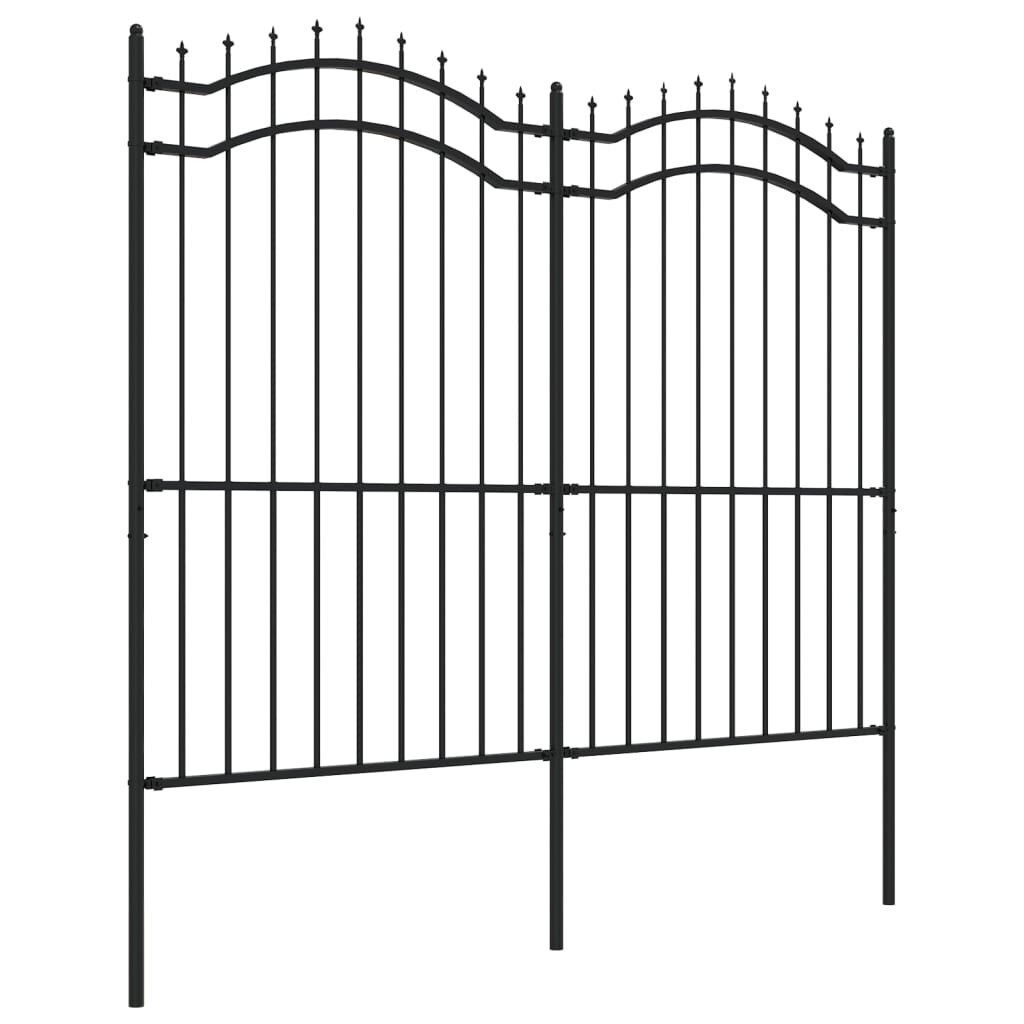 Tuinhek Zwart Staal 222cm - 40% Korting! (Retourdeal)