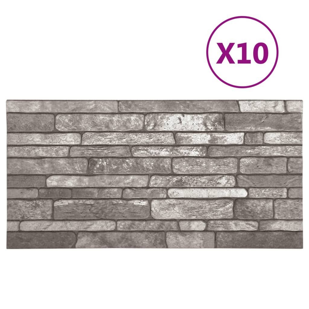 vidaXL 3D Wandpanelen Baksteen Donkergrijs (11 st) -41%