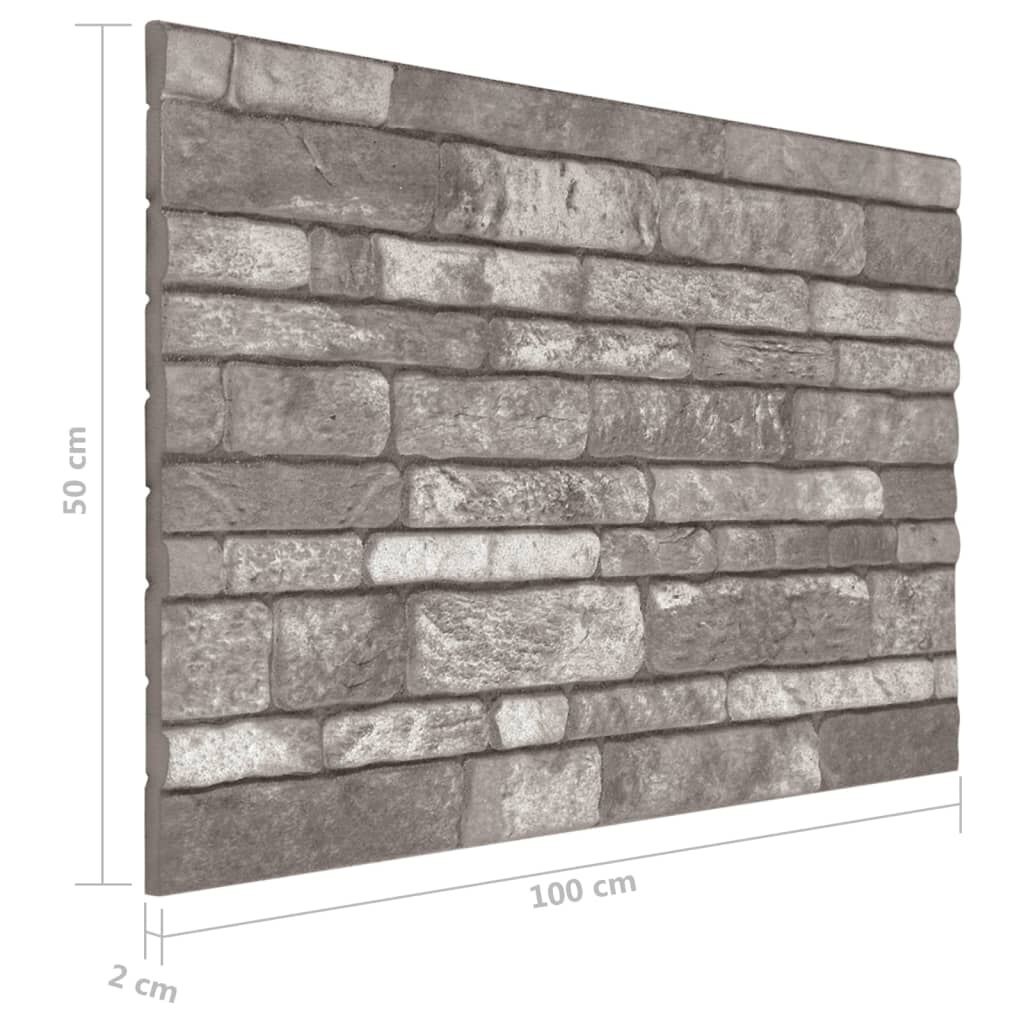 vidaXL 3D Wandpanelen Baksteen Donkergrijs (11 st) -41%