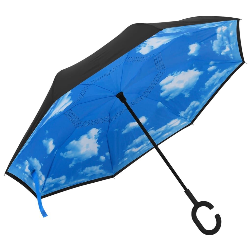 vidaXL Paraplu Zwart C-Handgreep 108cm - 47% Korting!