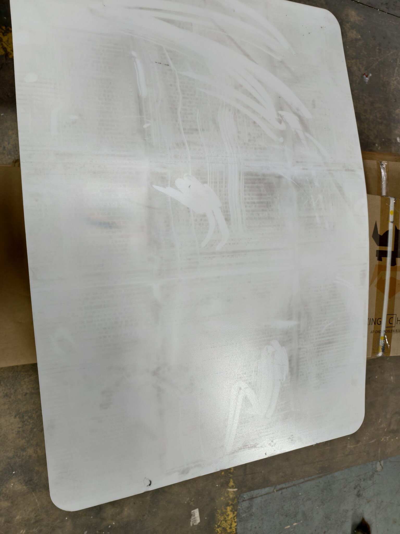 Bureaustoelmat Wit 100x70cm - 40% Korting!