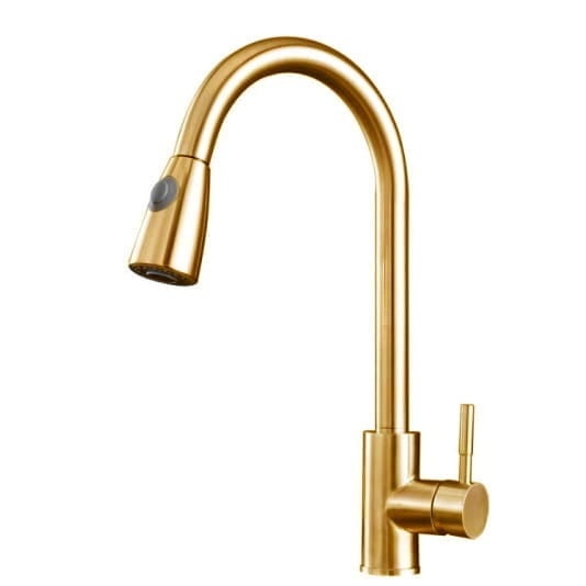 Gouden Keukenkraan - Uittrekbaar 82cm - 40% Korting!