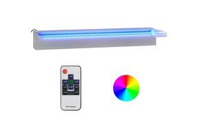 VidaXL Waterval Overloop RVS 60cm RGB LED - 60% Korting!