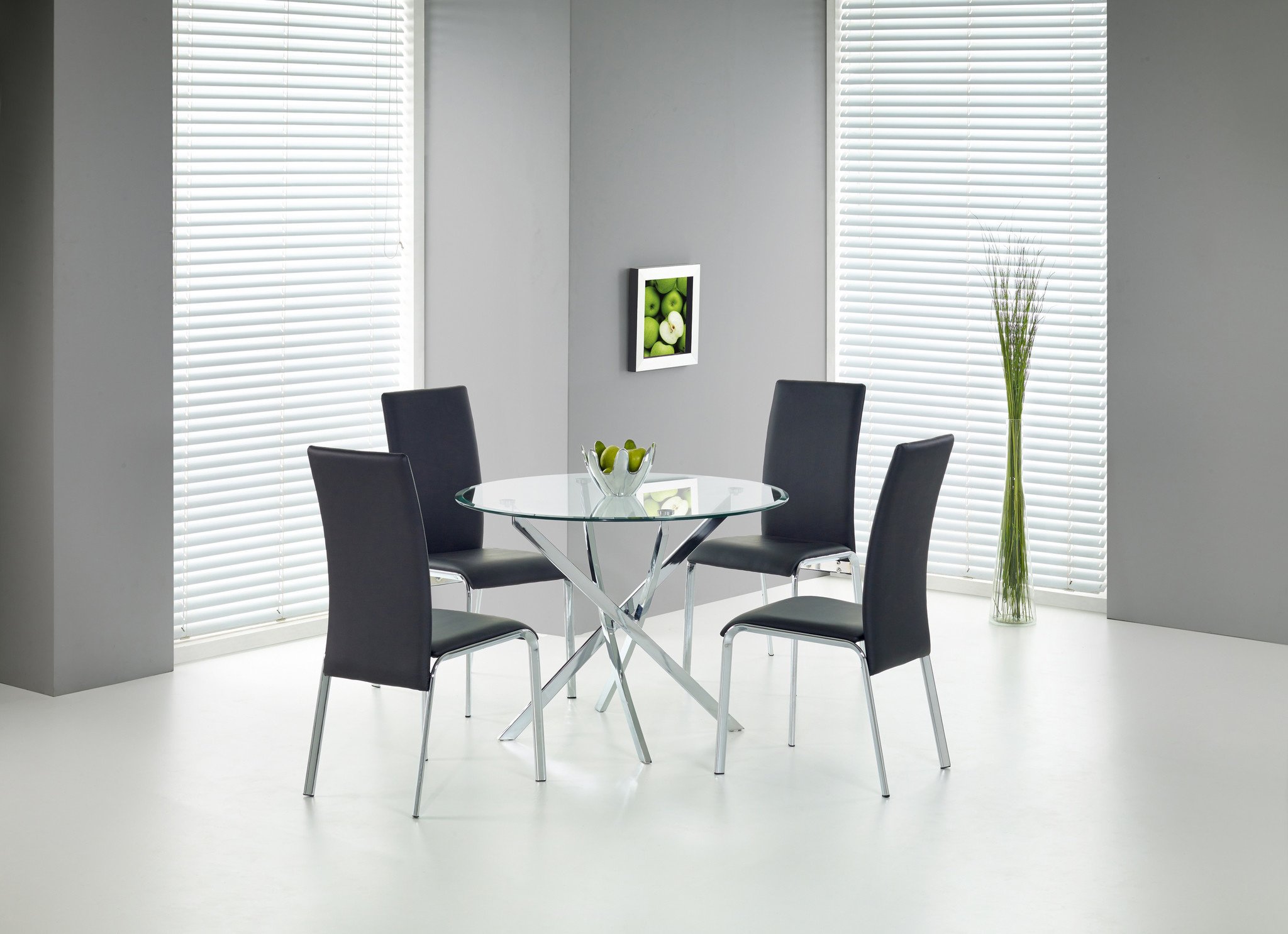 RAYMOND Glazen Eettafel Zilver 100x100cm - 40% Korting!