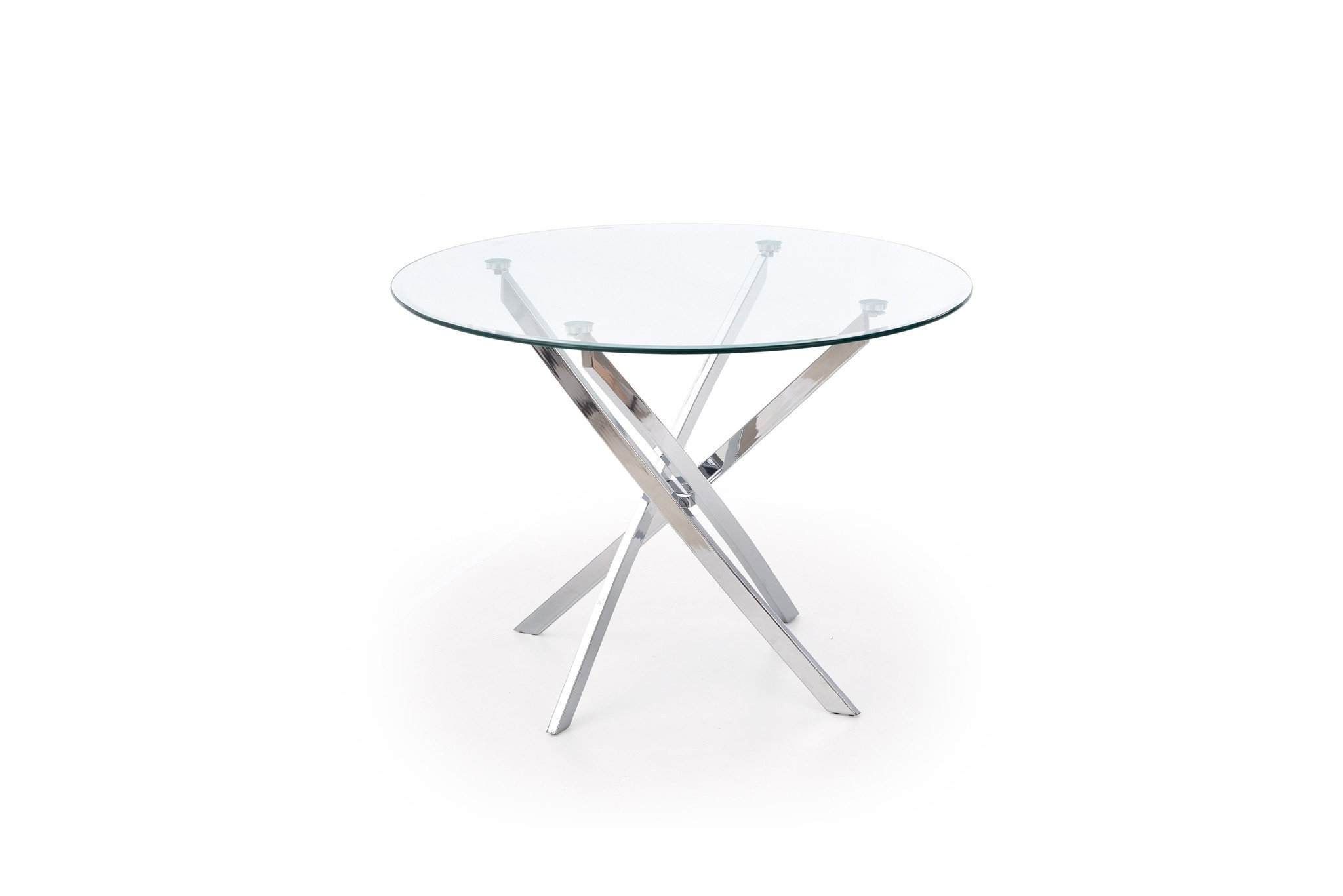 RAYMOND Glazen Eettafel Zilver 100x100cm - 40% Korting!