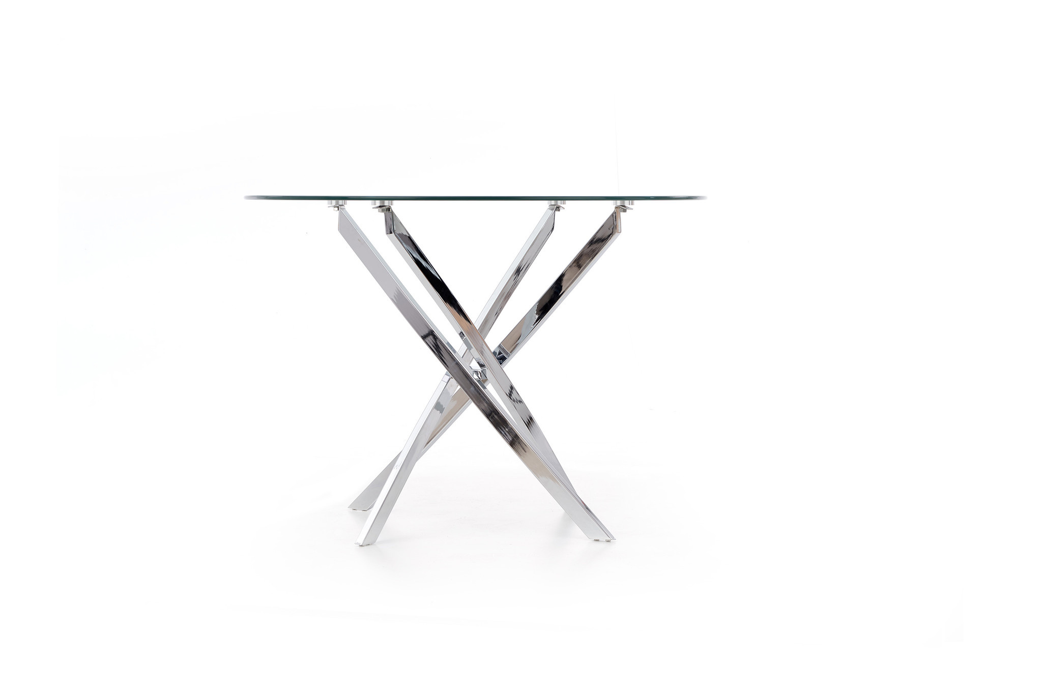 RAYMOND Glazen Eettafel Zilver 100x100cm - 40% Korting!