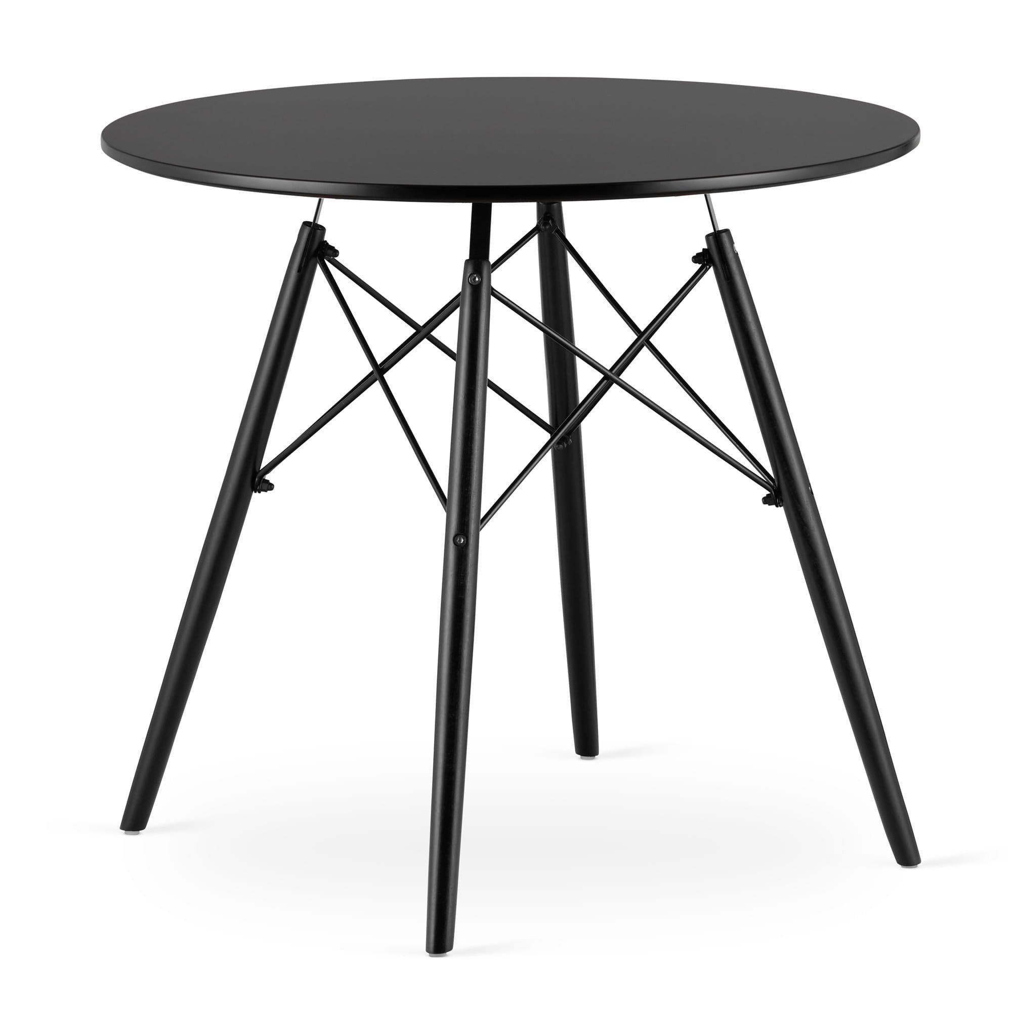 Ronde Eettafel Zwart Ø80cm - 40% Korting! (Beperkte Voorraad)