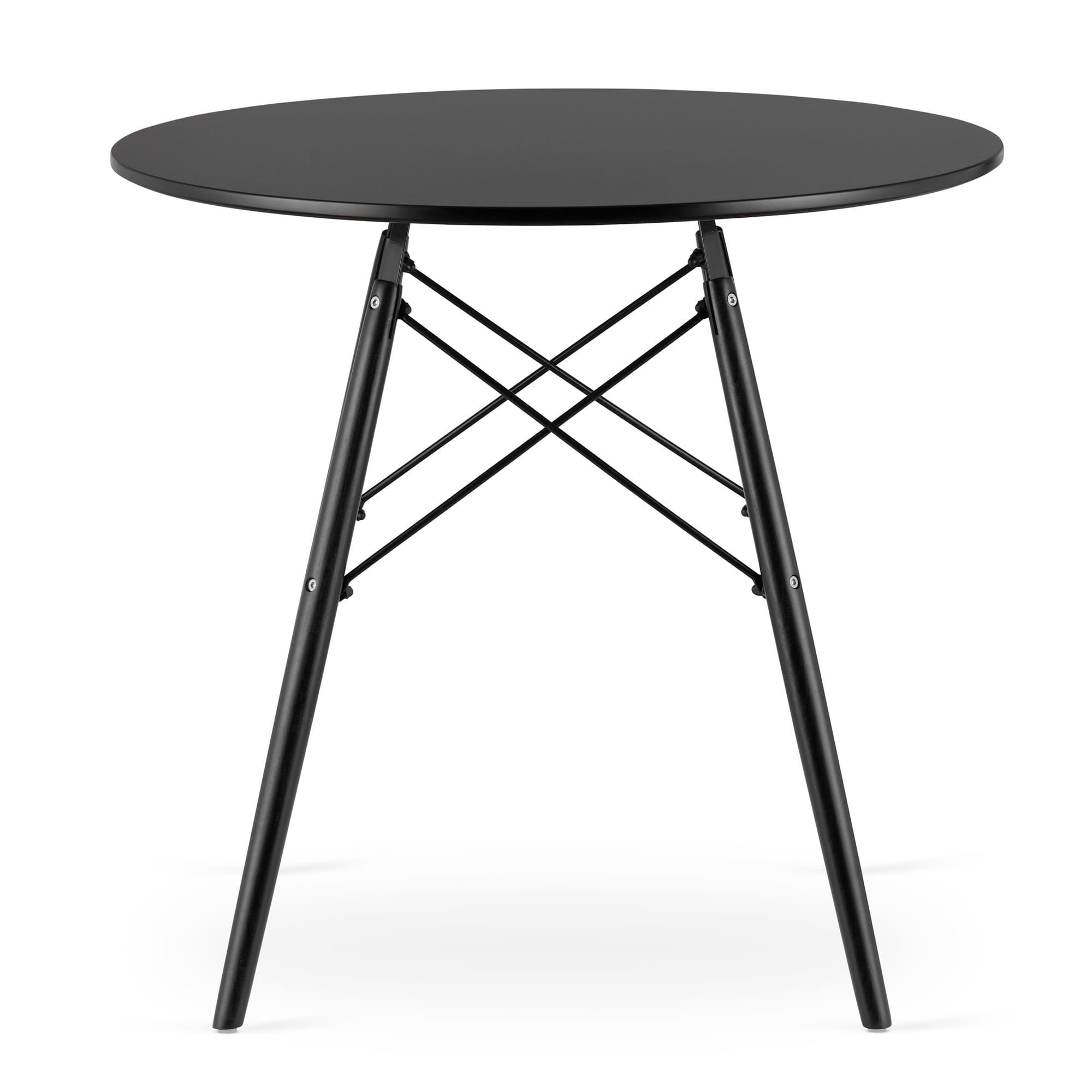 Ronde Eettafel Zwart Ø80cm - 40% Korting! (Beperkte Voorraad)