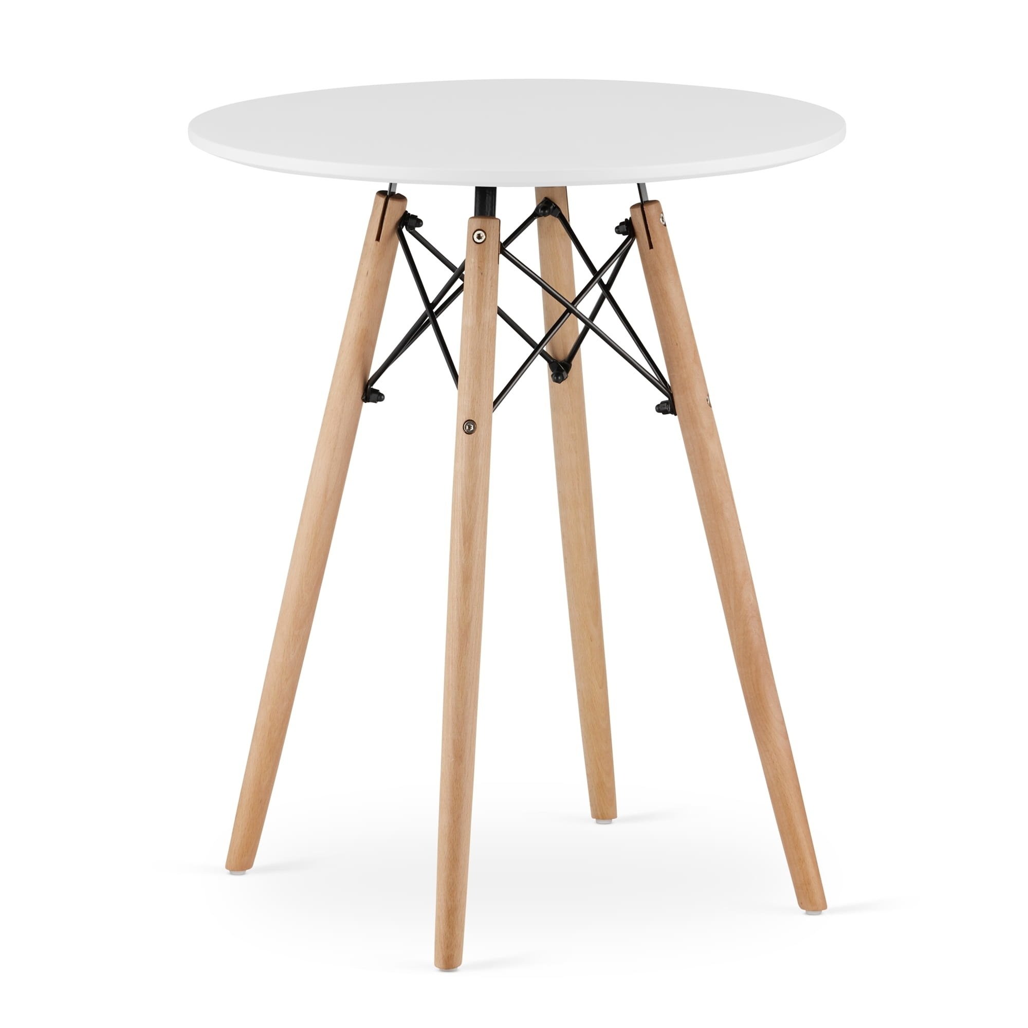 TODI Ronde Tafel Wit/Beuken - 60cm - 40% Korting!