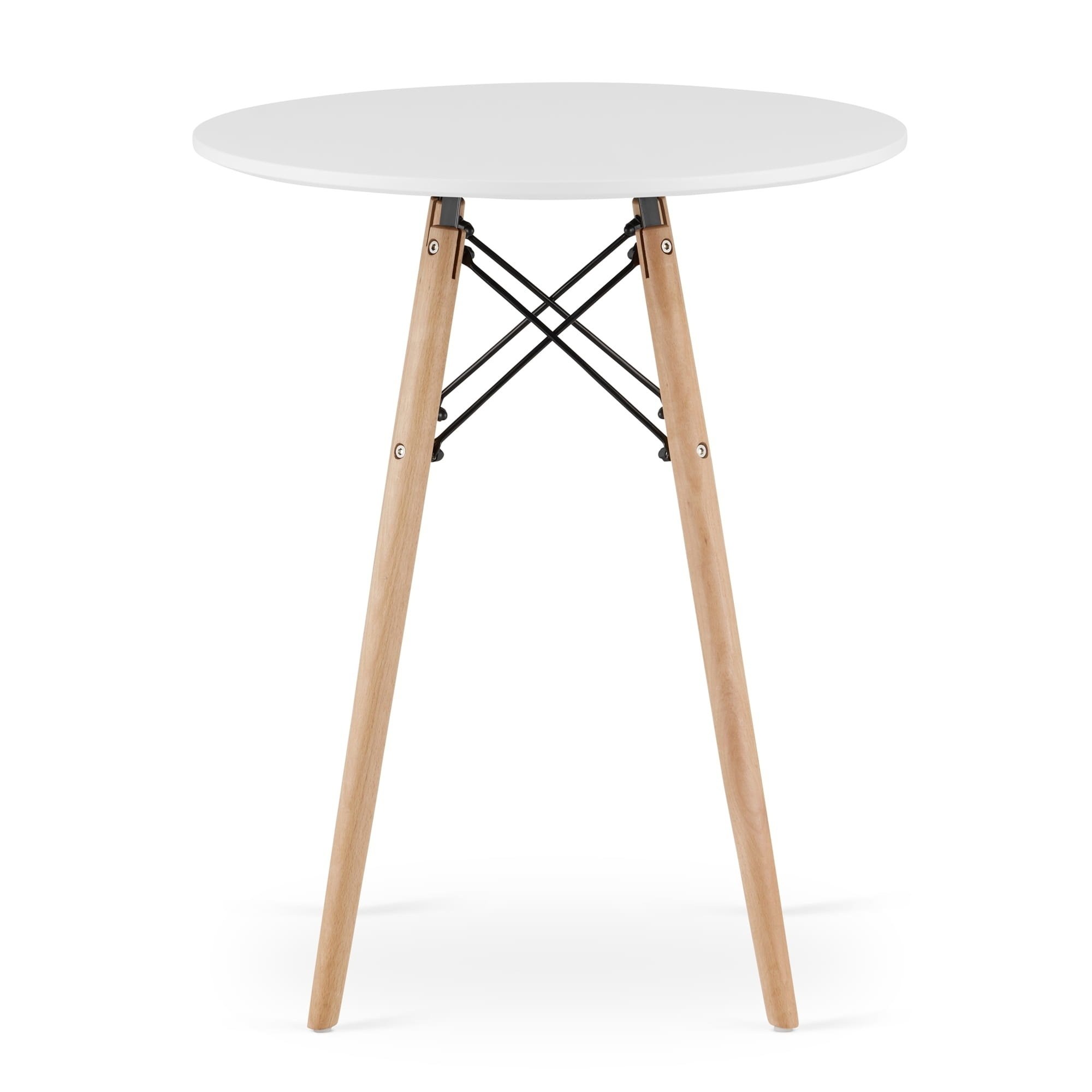 TODI Ronde Tafel Wit/Beuken - 60cm - 40% Korting!