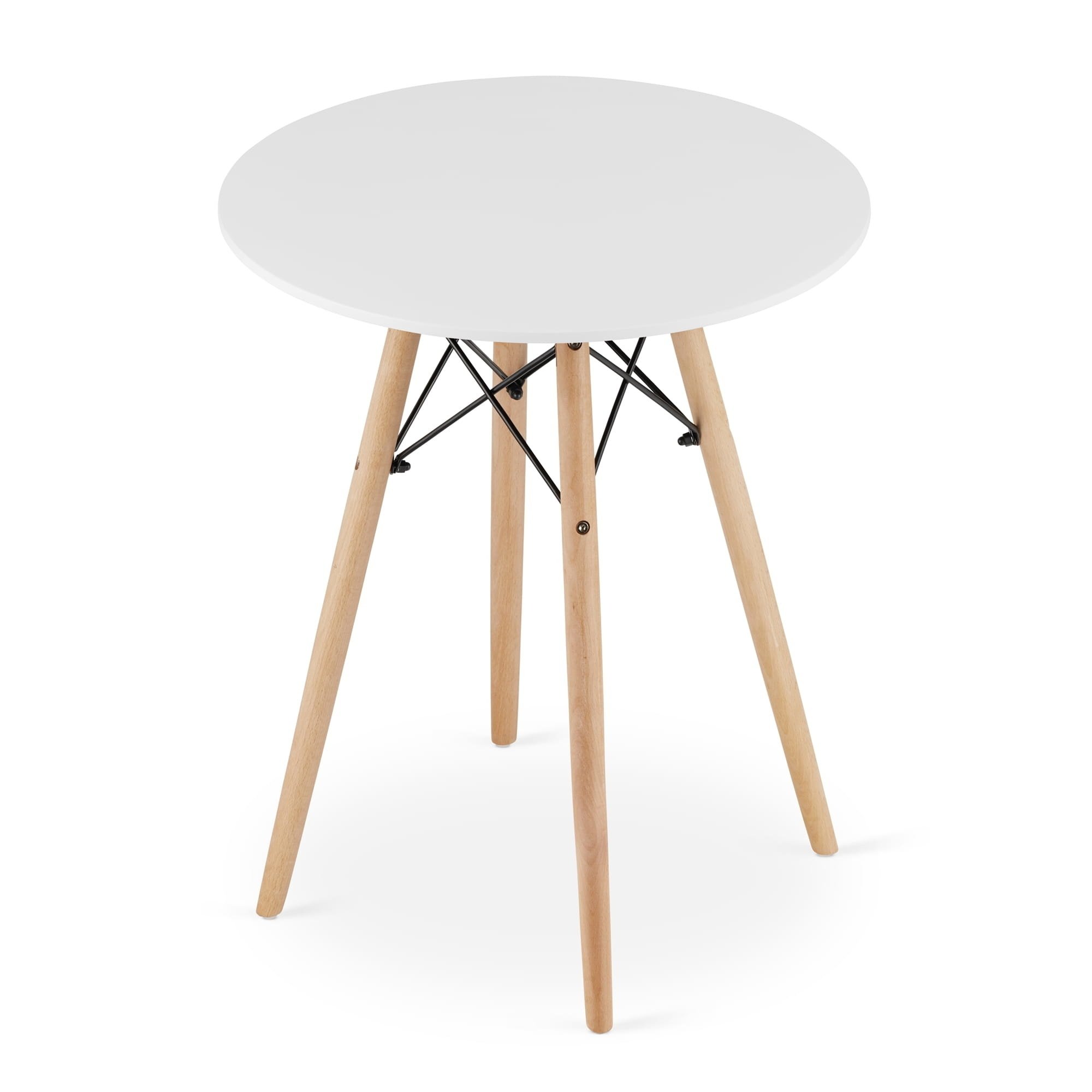 TODI Ronde Tafel Wit/Beuken - 60cm - 40% Korting!
