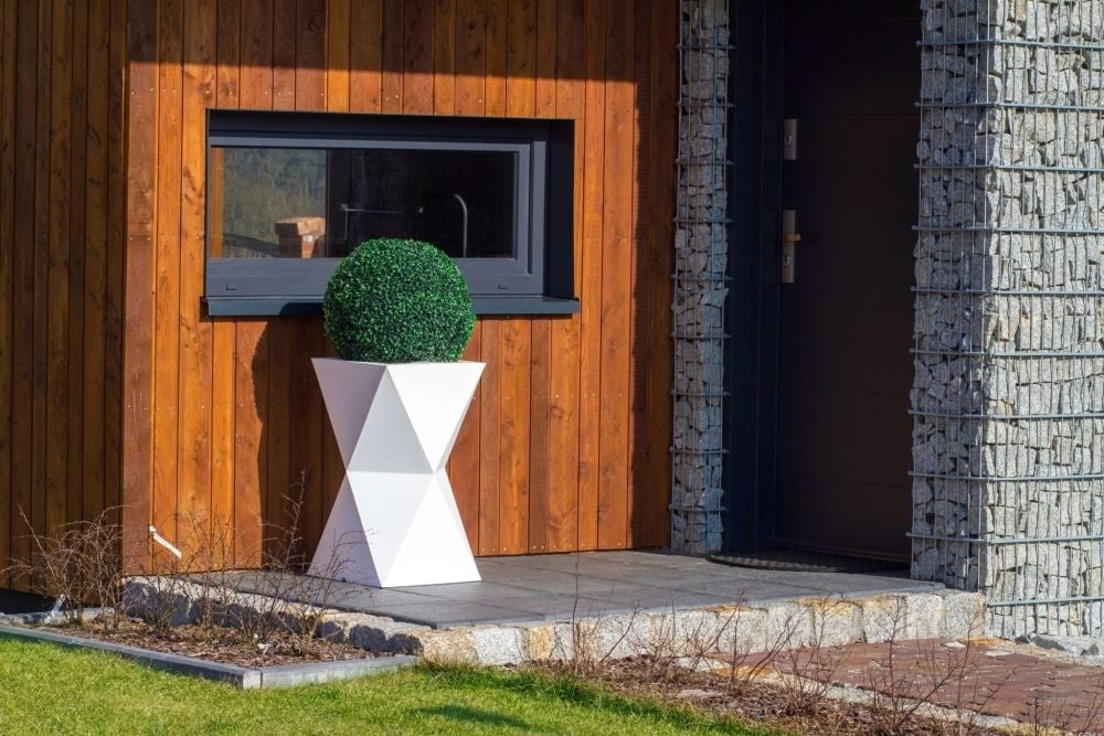 Bloempot VALENCIA Wit LED 70cm -40%! Showmodel