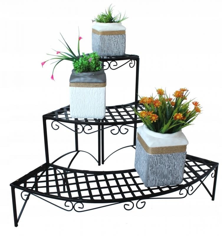 Gardenline Plantenrek Zwart - Opklapbaar - 60x60cm - 40% Korting!