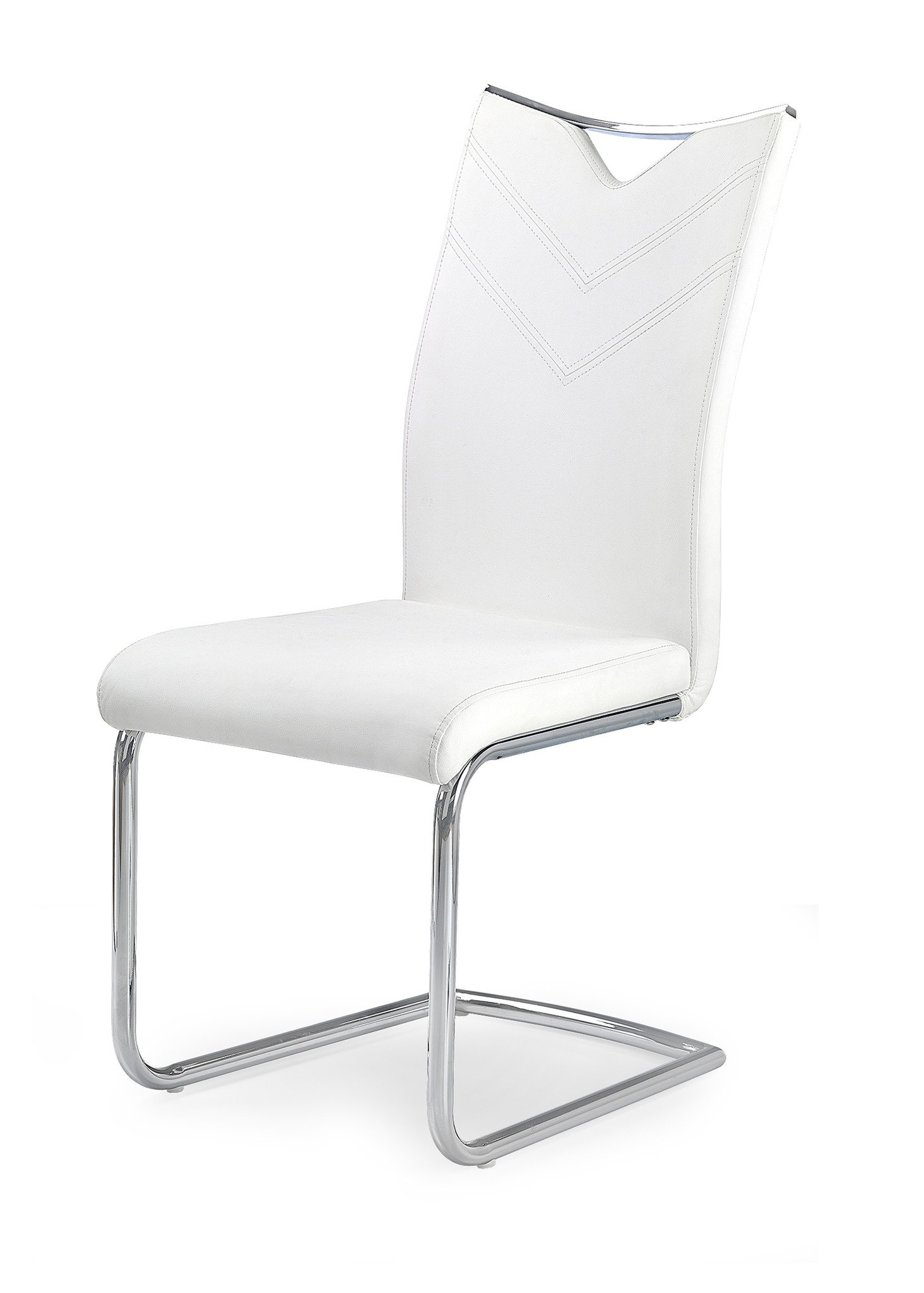 Eco Leren Eetkamerstoel Wit - 40% Korting! (Retour)