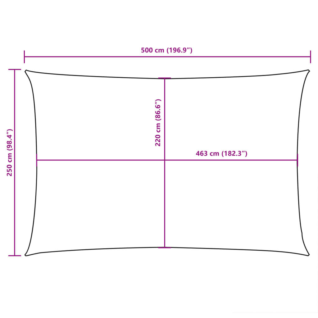 vidaXL Zonnescherm Rechthoek 2,5x5m Antraciet - 40% Korting!