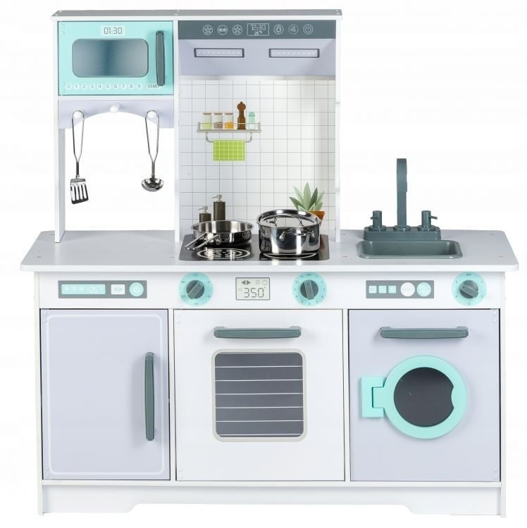 XL Kinderkeuken Grijs/Wit - 40% Korting! (Lichte Gebruiksschade)