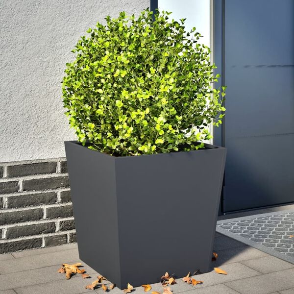 vidaXL Plantenbakken (2x) 50x50cm Antraciet - 60% Korting!