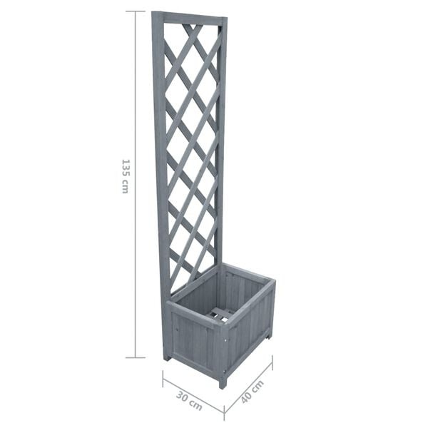 vidaXL Plantenbak met Klimrek Vurenhout - 55% Korting!